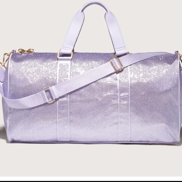 Stoney clover lane sparkle Weekender Bag - Travel Duffel purple nwt $495 - Picture 2 of 8